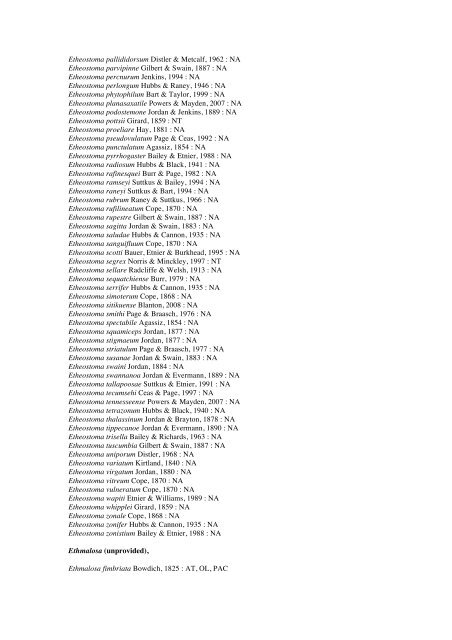 Vertebrates-Fish checkList - FADA