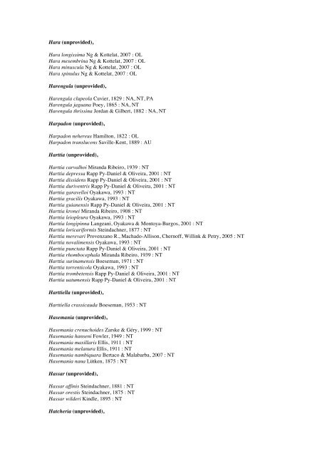 Vertebrates-Fish checkList - FADA