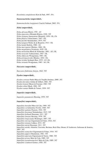 Vertebrates-Fish checkList - FADA