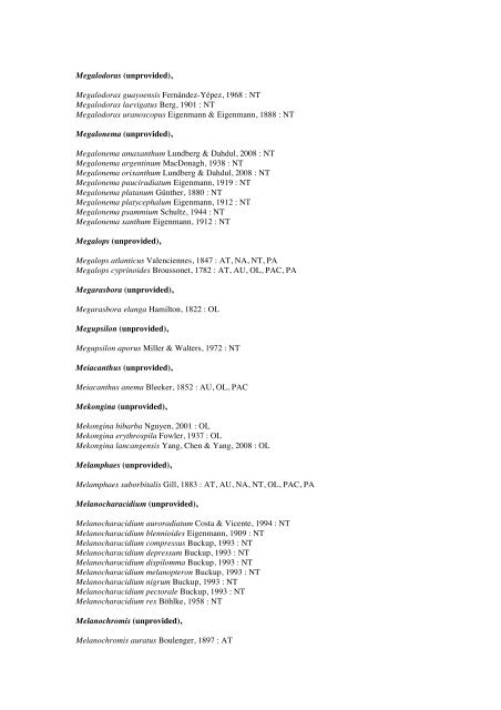 Vertebrates-Fish checkList - FADA