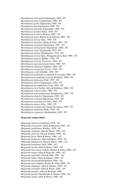 Vertebrates-Fish checkList - FADA