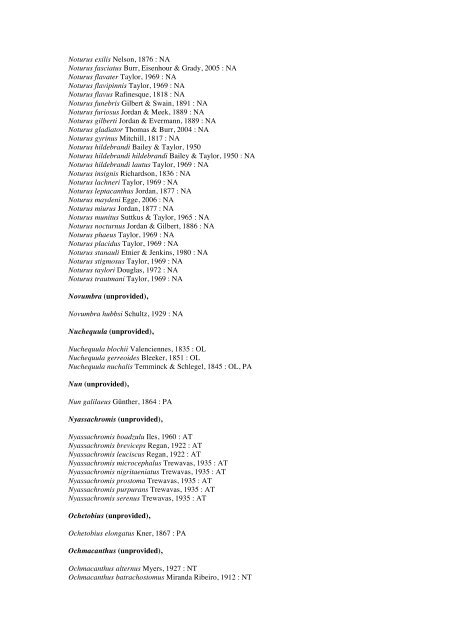 Vertebrates-Fish checkList - FADA