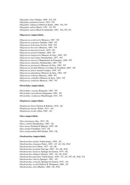 Vertebrates-Fish checkList - FADA