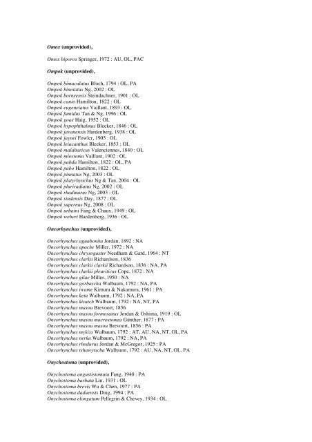 Vertebrates-Fish checkList - FADA