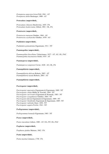 Vertebrates-Fish checkList - FADA