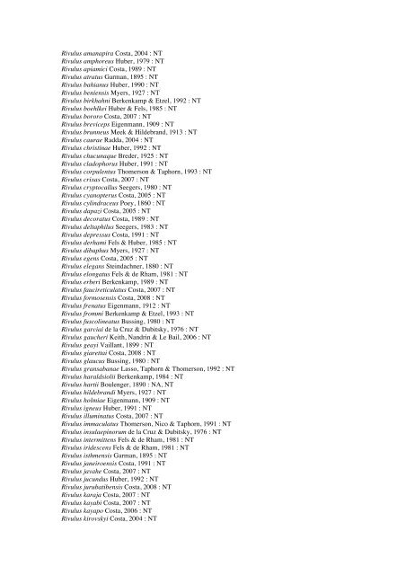 Vertebrates-Fish checkList - FADA