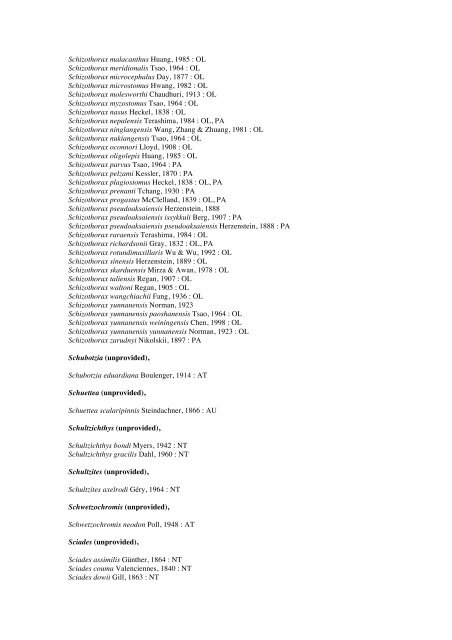 Vertebrates-Fish checkList - FADA