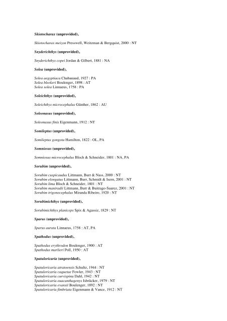 Vertebrates-Fish checkList - FADA