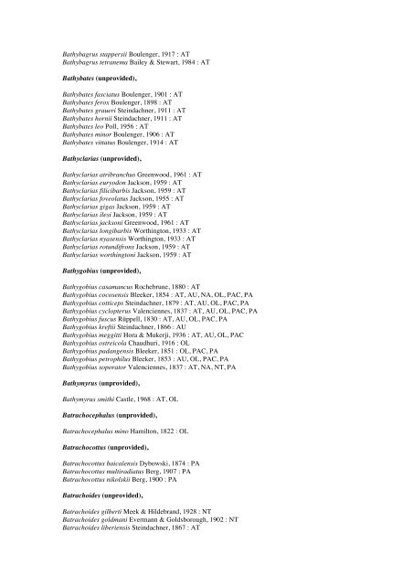 Vertebrates-Fish checkList - FADA