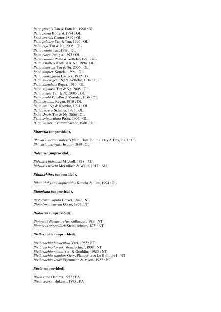 Vertebrates-Fish checkList - FADA