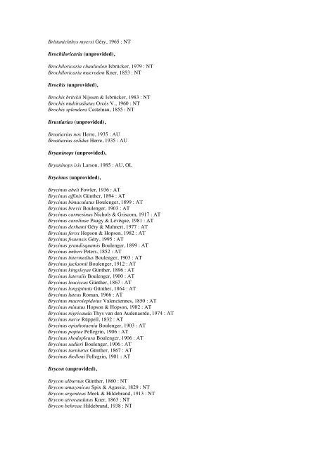 Vertebrates-Fish checkList - FADA