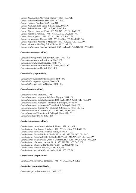 Vertebrates-Fish checkList - FADA