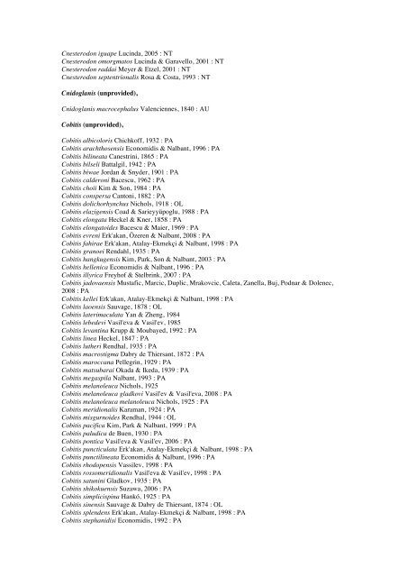 Vertebrates-Fish checkList - FADA