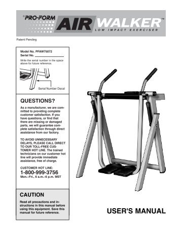 proform air walker - Fitness Equipment