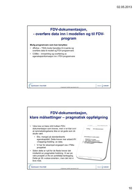 FDV - dokumentasjon - buildingSMART