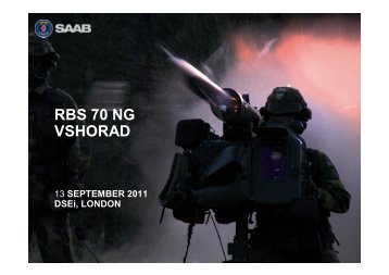 RBS 70 NG VSHORAD - Saab