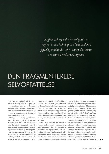 The Fragmented Sense of Self (PDF, 992KB) - Amy and Arnold Mindell