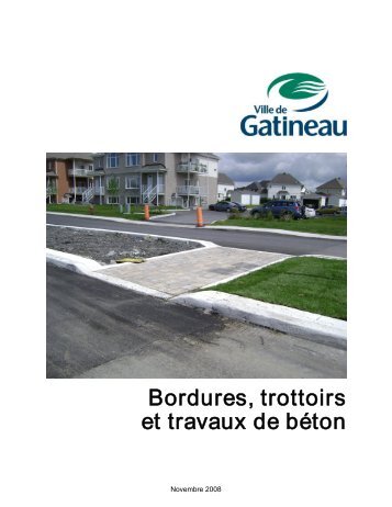 Bordures, trottoirs et travaux de béton - Ville de Gatineau