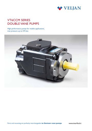 VT6CCM SERIES DOUBLE VANE PUMPS