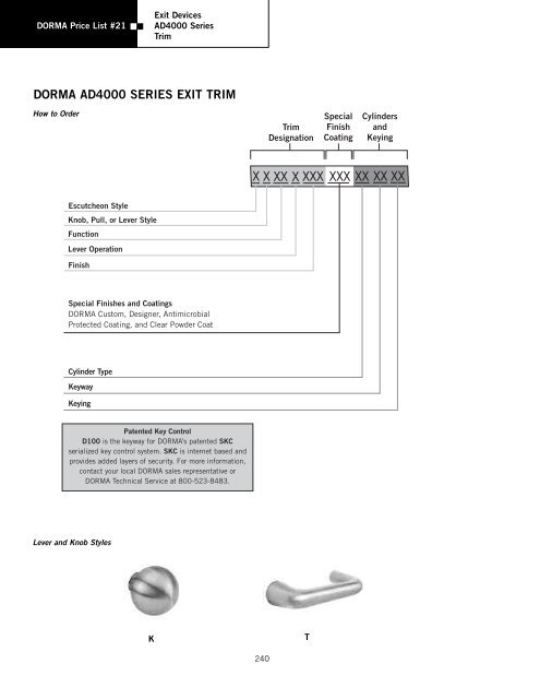 Dorma Sept 2010.pdf - Access Hardware Supply