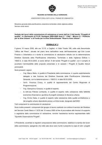 Verbale della Commissione n. 2 [file.pdf] - Sardegna Territorio
