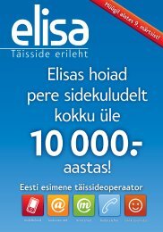 Elisas hoiad pere sidekuludelt kokku Ã¼le aastas!