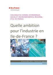 Quelle ambition pour l'industrie en Ile-de-France ? - CESER Ile-de ...