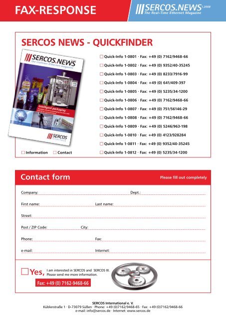 SERCOS News - Issue 1 - 2008