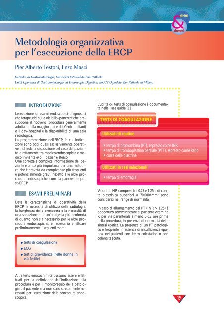 ORGANIZZAZIONE - EndoscopiaDigestiva.it