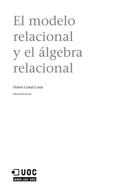 El modelo relacional y el Ã¡lgebra relacional - Dataprix