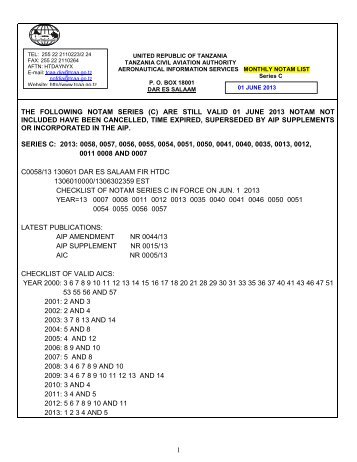 1 the following notam series (c) are still valid 01 june 2013 notam ...