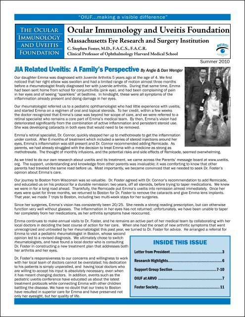 Read Full Newsletter - Ocular Immunology and Uveitis Foundation