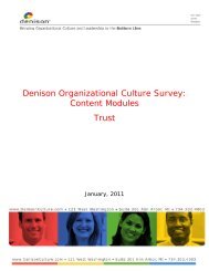 Denison Organizational Culture Survey: Content Modules Trust