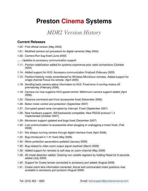 MDR-2 - Preston Cinema Systems