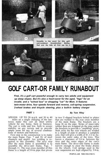 GOLF CART-OR FAMILY RUNABOUT - Vintage Projects