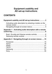 Equipment usability and AD set-up instructions CONTENTS