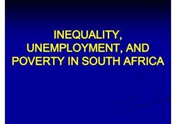 inequality, unemployment, and poverty in south africa - tips