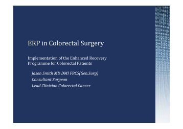 ERP in Colorectal Surgery - Nwlcn.nhs.uk