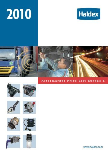 Aftermarket Price List Europe 2010 - Haldex