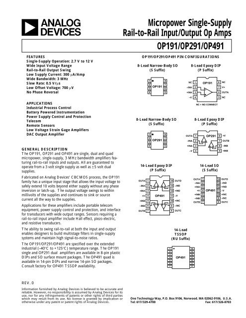 180 kHz ± 1.25 V ± 22 V, Dual amplificador de 2 0.06 V//µs Amplificador operacional