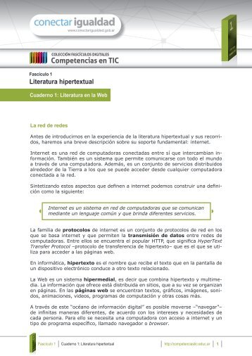 Literatura hipertextual - Competencias en TIC - Educ.ar