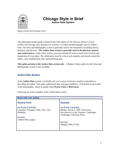 Chicago Style Guide (author-date system)