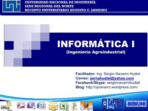 Presentación de PowerPoint - Ing. Sergio Navarro Hudiel