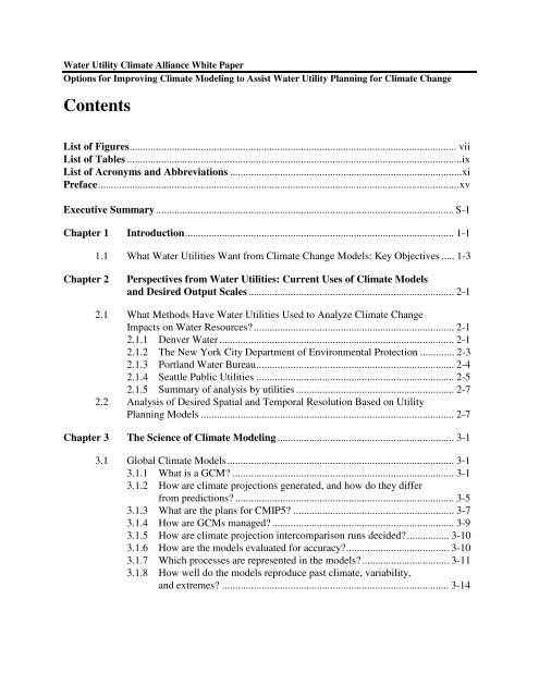 Options for Improving Climate Modeling to Assist Water Utility ...