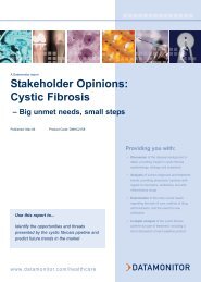 Stakeholder Opinions: Cystic Fibrosis - Datamonitor