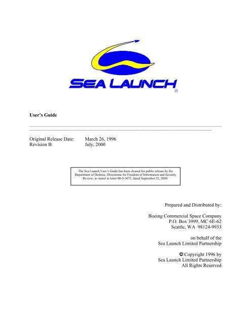 Sea Launch User's Guide