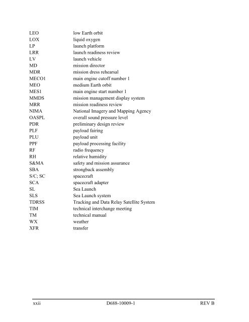 Sea Launch User's Guide