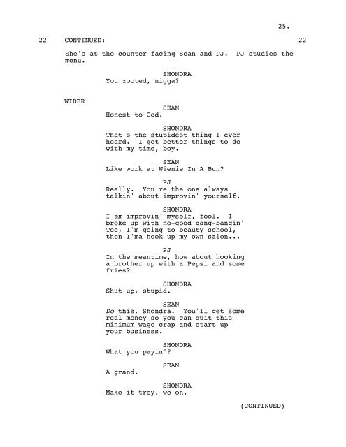 MALIBU'S MOST WANTED - Daily Script