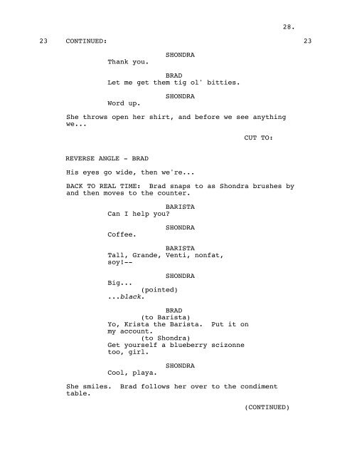 MALIBU'S MOST WANTED - Daily Script