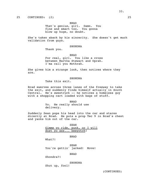 MALIBU'S MOST WANTED - Daily Script